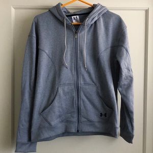 Under Armour heather blue fleece lined hoodie (medium)